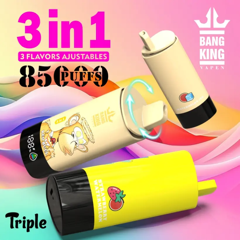 3 w 1 Vaper Bang King 85000 Puffs Jednorazowy 85k Sprzedaż Hurtowa Darmowa Wysyłka 4 3 w 1 Vaper Bang King 85000 Puffs Jednorazowy 85k Sprzedaż Hurtowa Darmowa Wysyłka