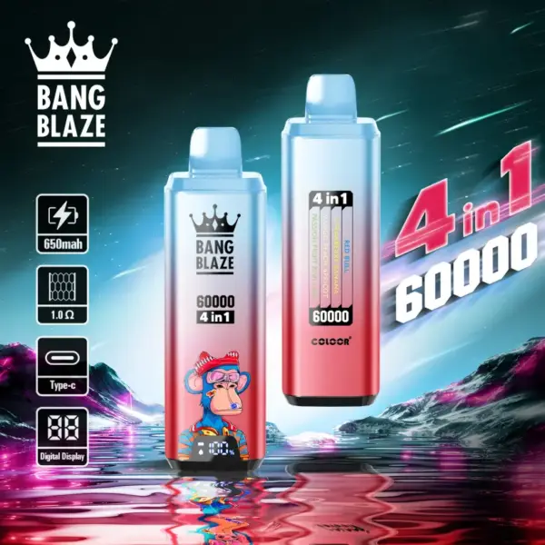 Bang Blaze 60k Puffs Jednorazowy Vape 4 w 1 60000 Zaciągnięć Darmowa Wysyłka z Magazynu UE 15 Bang Blaze 60k Puffs Jednorazowy Vape 4 w 1 60000 Zaciągnięć Darmowa Wysyłka z Magazynu UE