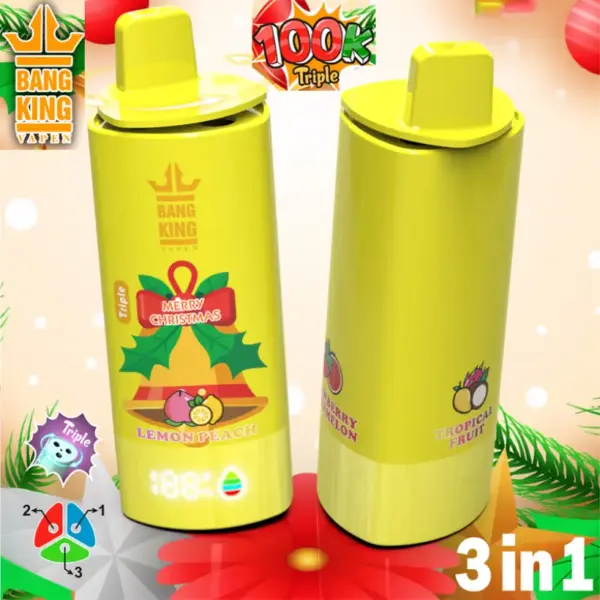 Bang King 100k Puffs Vape 3 w 1 Potrójny Zestaw Świąteczny 12 Smaków 17 Bang King 100k Puffs Vape 3 w 1 Potrójny Zestaw Świąteczny 12 Smaków