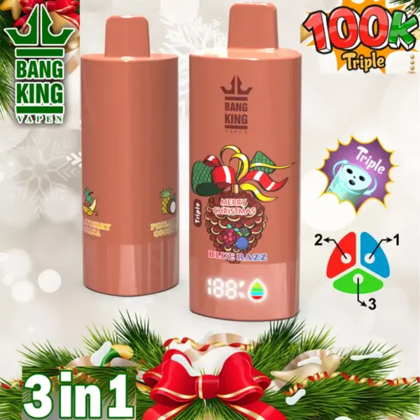 Bang King 100k Puffs Vape 3 w 1 Potrójny Zestaw Świąteczny 12 Smaków 18 Bang King 100k Puffs Vape 3 w 1 Potrójny Zestaw Świąteczny 12 Smaków