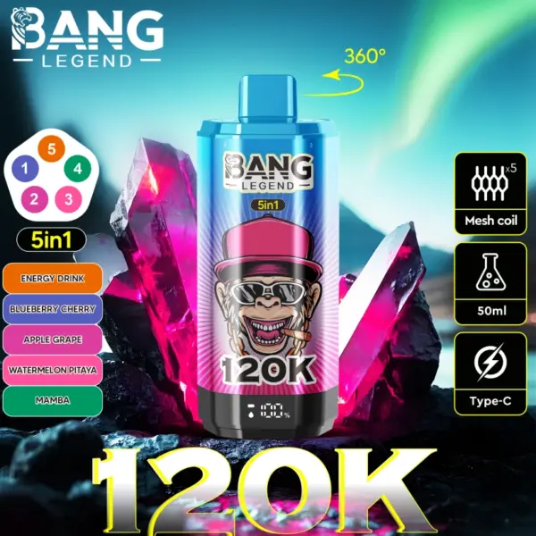 Bang Legend 120000 Puffs Vape detaliczny 5 w 1 Kup 2 sztuki Zamówienie próbki 11 Bang Legend 120000 Puffs Vape detaliczny 5 w 1 Kup 2 sztuki Zamówienie próbki
