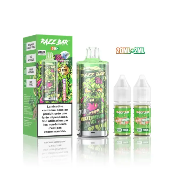 Puff 30000 Razz Bar 30k+ Zaciągnięć Jednorazowy Vape TPD Hurtowo Refillable z 20ml Liquidu Darmowa Wysyłka z UE