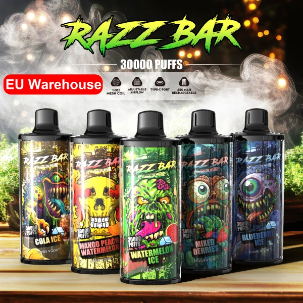 Razz Bar 30000 Puffs Vape Jednorazowy Hurt Kryształ Darmowa Wysylka Magazyn UE