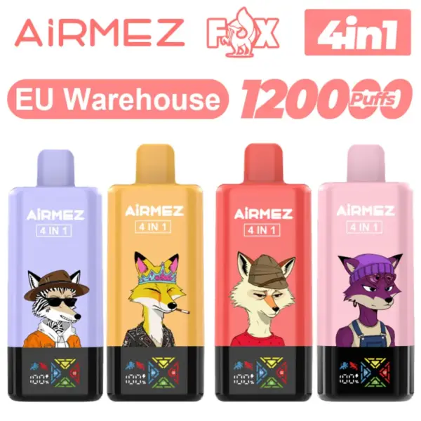 Airmez 120000 Puffs Jednorazowy Vape 4 w 1 z Darmową Wysyłką z Magazynu UE