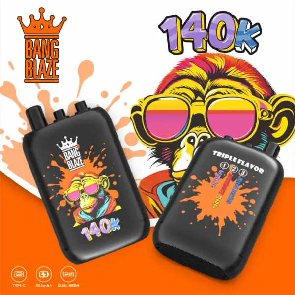 Bang Blaze 140k Puffs Jednorazowy E-papieros 3 w 1 Smaki 140000 Zaciągnięć Darmowa Wysyłka 9 Bang Blaze 140k Puffs Jednorazowy E-papieros 3 w 1 Smaki 140000 Zaciągnięć Darmowa Wysyłka