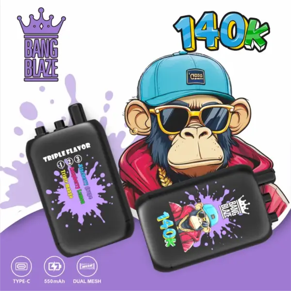 Bang Blaze 140k Puffs Jednorazowy E-papieros 3 w 1 Smaki 140000 Zaciągnięć Darmowa Wysyłka 13 Bang Blaze 140k Puffs Jednorazowy E-papieros 3 w 1 Smaki 140000 Zaciągnięć Darmowa Wysyłka