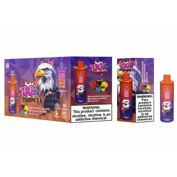 Bang King 100000 Puffs 100k Jednorazowy E-papieros 3 w 1 Trzy Smaki Darmowa Wysyłka Sprzedaż Hurtowa 11 Bang King 100000 Puffs 100k Jednorazowy E-papieros 3 w 1 Trzy Smaki Darmowa Wysyłka Sprzedaż Hurtowa