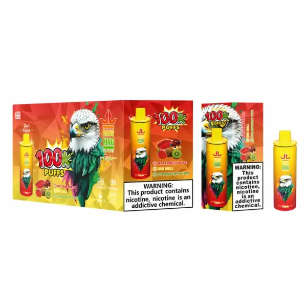 Bang King 100000 Puffs 100k Jednorazowy E-papieros 3 w 1 Trzy Smaki Darmowa Wysyłka Sprzedaż Hurtowa