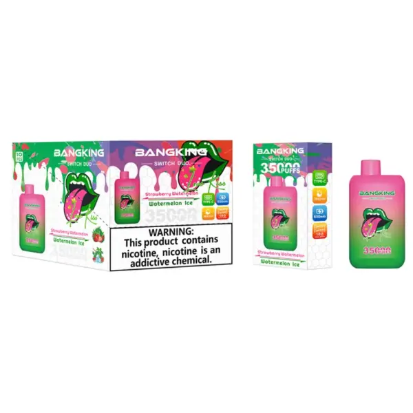 Bang King 35000 zaciągnięć Swith Duo jednorazowy e-papieros 2 w 1 podwójny smak 35k magazyn UE 11 Bang King 35000 zaciągnięć Swith Duo jednorazowy e-papieros 2 w 1 podwójny smak 35k magazyn UE