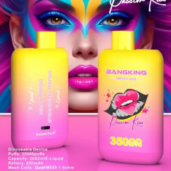 Bang King 35000 zaciągnięć Swith Duo jednorazowy e-papieros 2 w 1 podwójny smak 35k magazyn UE 13 Bang King 35000 zaciągnięć Swith Duo jednorazowy e-papieros 2 w 1 podwójny smak 35k magazyn UE