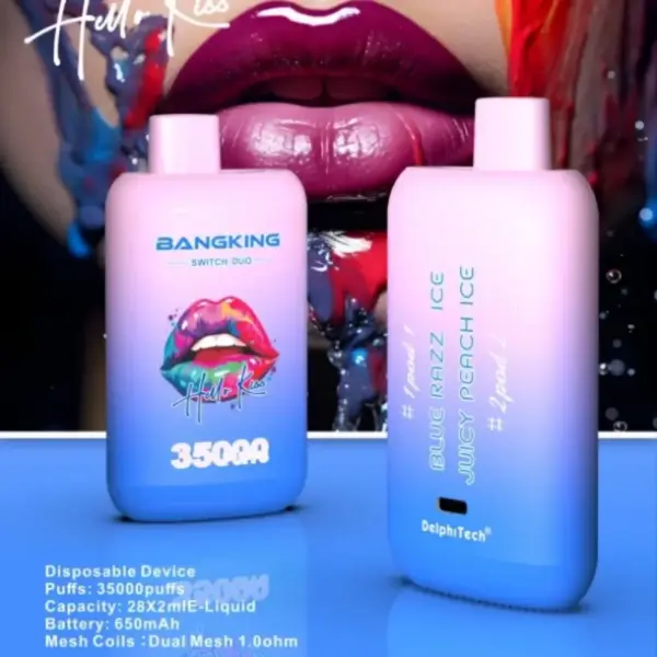 Bang King 35000 zaciągnięć Swith Duo jednorazowy e-papieros 2 w 1 podwójny smak 35k magazyn UE 15 Bang King 35000 zaciągnięć Swith Duo jednorazowy e-papieros 2 w 1 podwójny smak 35k magazyn UE