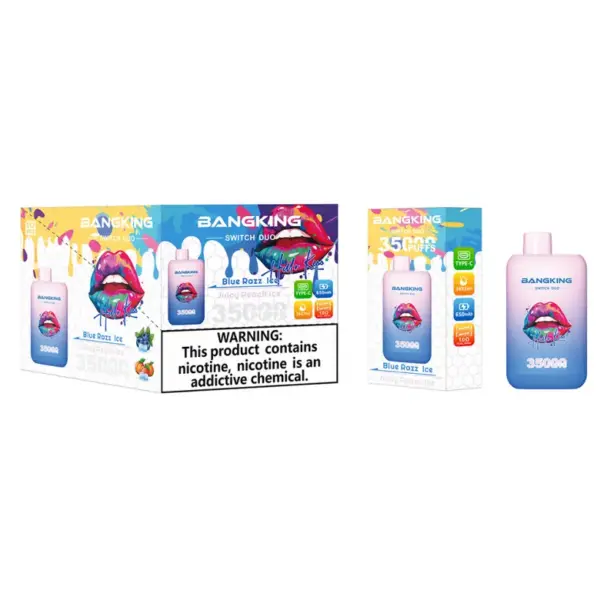 Bang King 35000 zaciągnięć Swith Duo jednorazowy e-papieros 2 w 1 podwójny smak 35k magazyn UE