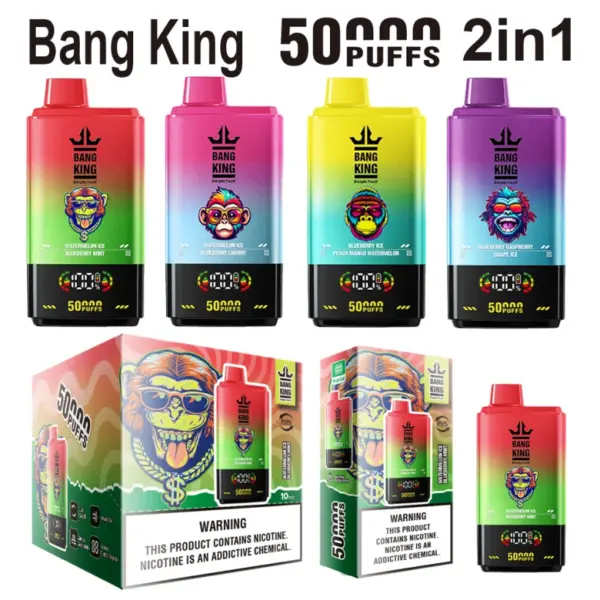Bang King 50k Puffs 2 w 1 Jednorazowy Vape Pen 50000 Darmowa Wysyłka