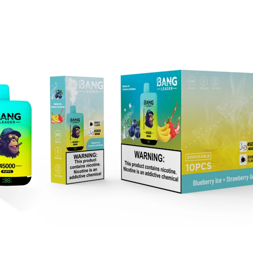 Bang Leader 45000 Puffs 45k Podwójne Smaki 2 w 1 Jednorazowy Vape Hurt Darmowa Wysyłka 7 Bang Leader 45000 Puffs 45k Podwójne Smaki 2 w 1 Jednorazowy Vape Hurt Darmowa Wysyłka