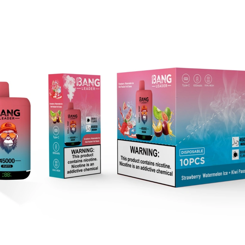 Bang Leader 45000 Puffs 45k Podwójne Smaki 2 w 1 Jednorazowy Vape Hurt Darmowa Wysyłka 2 Bang Leader 45000 Puffs 45k Podwójne Smaki 2 w 1 Jednorazowy Vape Hurt Darmowa Wysyłka