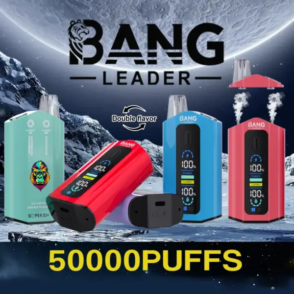 Bang Leader 50k Puffs 2 w 1 Podwójne Smaki Najlepszy Jednorazowy Vape 50000 Darmowa Wysyłka