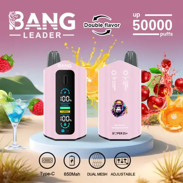 Bang Leader 50k Puffs 2 w 1 Podwójne Smaki Najlepszy Jednorazowy Vape 50000 Darmowa Wysyłka