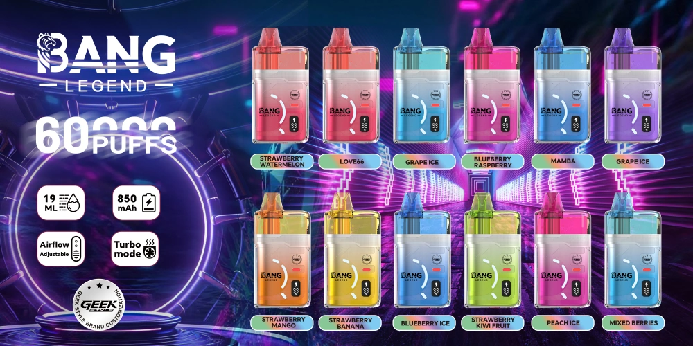 Bang Legend 60000 Puffs Jednorazowy Vape 60K GEEK Darmowa Wysyłka Hurt 16 Bang Legend 60000 Puffs Jednorazowy Vape 60K GEEK Darmowa Wysyłka Hurt