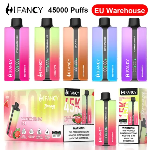 EU Vape Hifancy 45000 Zaciągnięć 45K Vape Darmowa Wysyłka Hurt 10 Smaków