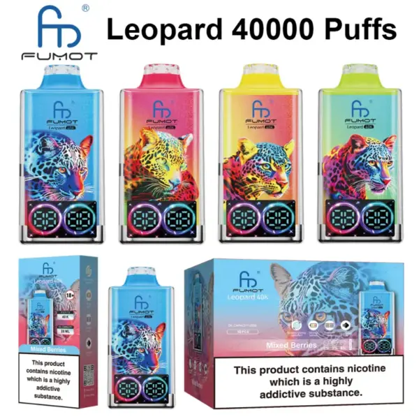 Fumot 40k Zaciągnięć Leopard 40000 Najlepszy Jednorazowy Vape Pen Darmowa Wysyłka