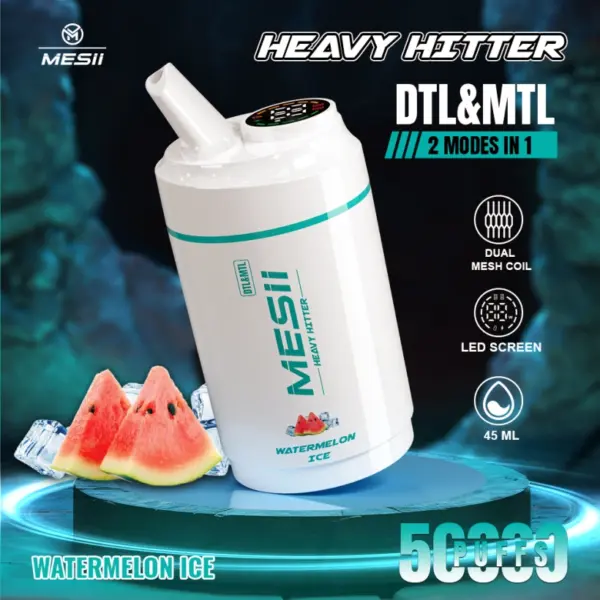 Mesii 50k Zaciągnięć Heavy Hitter Najlepszy Jednorazowy Vape 50000 Darmowa Wysyłka 13 Mesii 50k Zaciągnięć 2 w 1 Heavy Hitter Najlepszy Jednorazowy Vape 50000 Darmowa Wysyłka