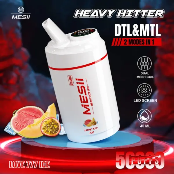 Mesii 50k Zaciągnięć Heavy Hitter Najlepszy Jednorazowy Vape 50000 Darmowa Wysyłka 12 Mesii 50k Zaciągnięć 2 w 1 Heavy Hitter Najlepszy Jednorazowy Vape 50000 Darmowa Wysyłka