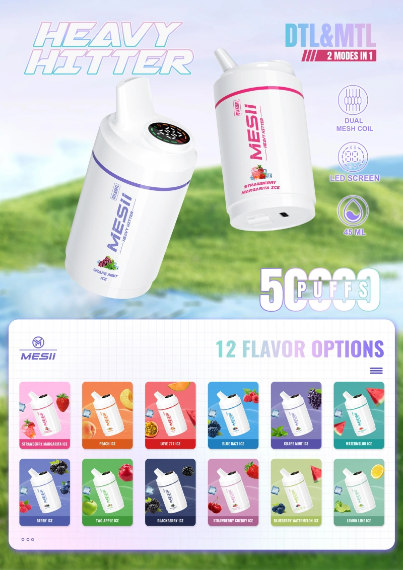 Mesii 50k Zaciągnięć Heavy Hitter Najlepszy Jednorazowy Vape 50000 Darmowa Wysyłka 16 Mesii 50k Zaciągnięć 2 w 1 Heavy Hitter Najlepszy Jednorazowy Vape 50000 Darmowa Wysyłka