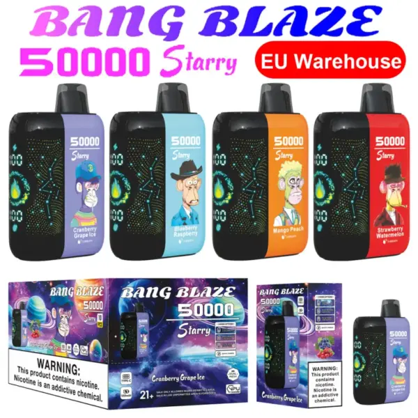 Puff EU Bang Blaze 50000 Zaciągnięć 50k Starry Vape Jednorazowy Darmowa Wysyłka