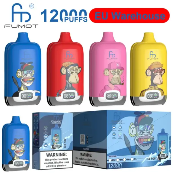Puff EU Fumot 12000 Zaciągnięć 12K Jednorazowy Vape Randm Hurt Darmowa Wysyłka