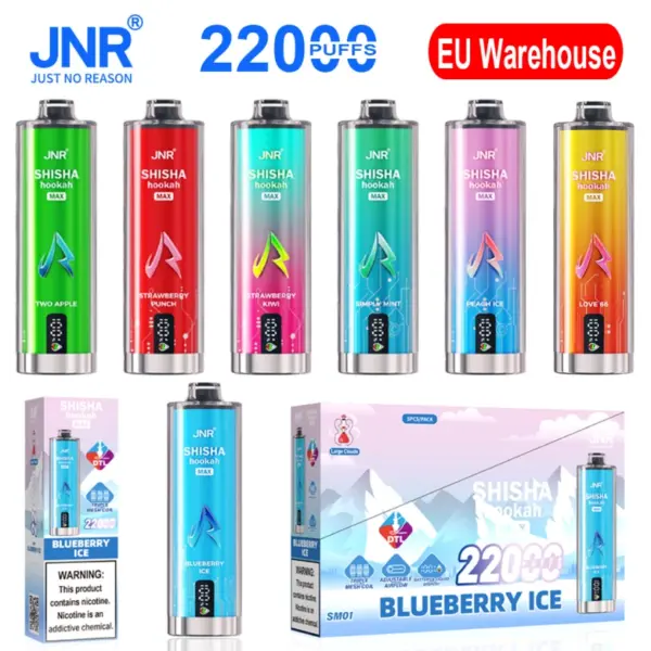 Puff EU JNR 22000 zaciągnięć 22k Crystal jednorazowy vape pen Shisha Hookah Max z darmową wysyłką