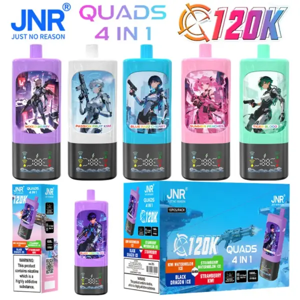 Puff JNR 120K Quads 120000 Zaciągnięć Jednorazowy Vape 4 w 1 Sklep Vape Hurt Darmowa Wysyłka