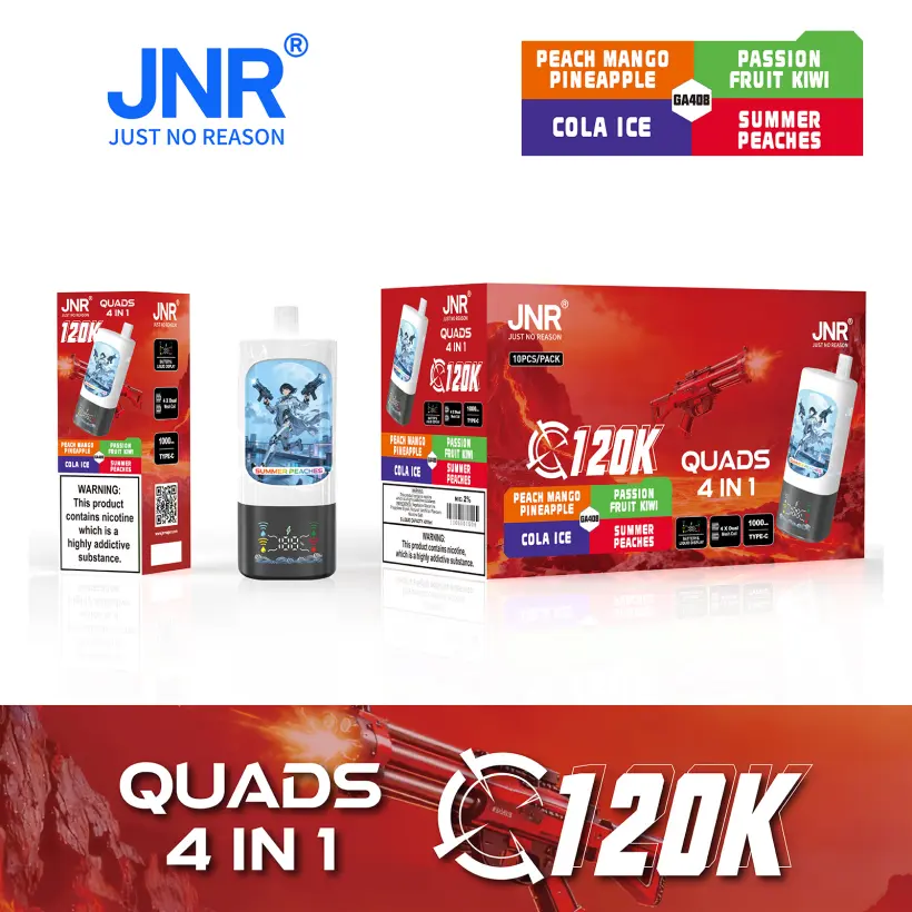 Puff JNR 120K Quads 120000 Zaciągnięć Jednorazowy Vape 4 w 1 Sklep Vape Hurt Darmowa Wysyłka 7 Puff JNR 120K Quads 120000 Zaciągnięć Jednorazowy Vape 4 w 1 Sklep Vape Hurt Darmowa Wysyłka