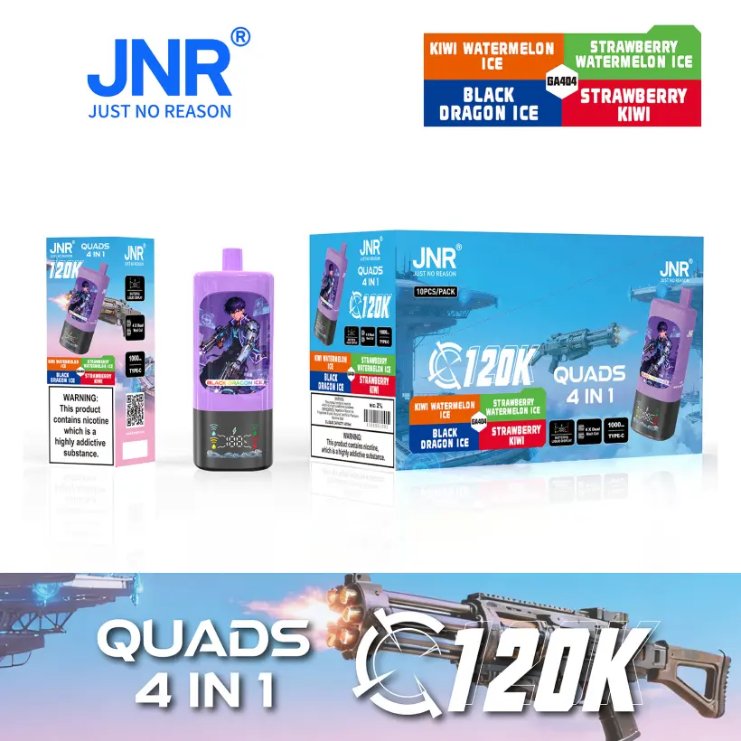 Puff JNR 120K Quads 120000 Zaciągnięć Jednorazowy Vape 4 w 1 Sklep Vape Hurt Darmowa Wysyłka 2 Puff JNR 120K Quads 120000 Zaciągnięć Jednorazowy Vape 4 w 1 Sklep Vape Hurt Darmowa Wysyłka