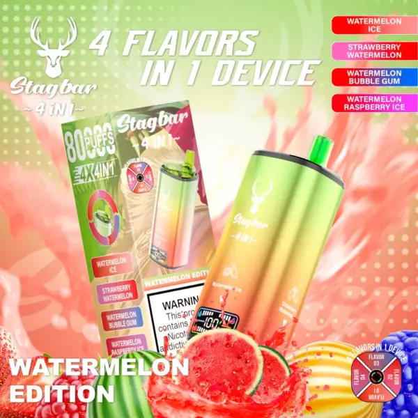 Stagbar 80k Zaciągnięć Jednorazowy E-papieros Stag Bar 4 w 1 Darmowa Wysyłka Magazyn UE 10 Stagbar 80k Zaciągnięć Jednorazowy E-papieros Stag Bar 4 w 1 Darmowa Wysyłka Magazyn UE