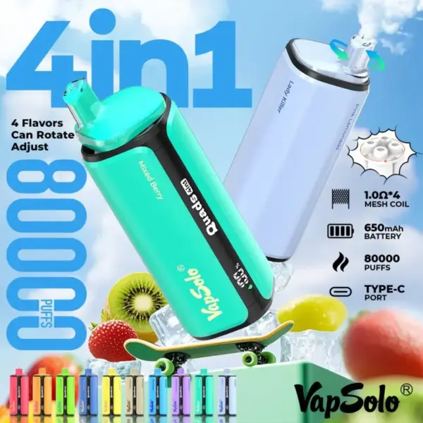 Vapsolo 80k Zaciągnięć Quads 4 w 1 Najlepszy Jednorazowy Vape 80000 Darmowa Wysyłka 12 Vapsolo 80k Zaciągnięć Quads 4 w 1 Najlepszy Jednorazowy Vape 80000 Darmowa Wysyłka