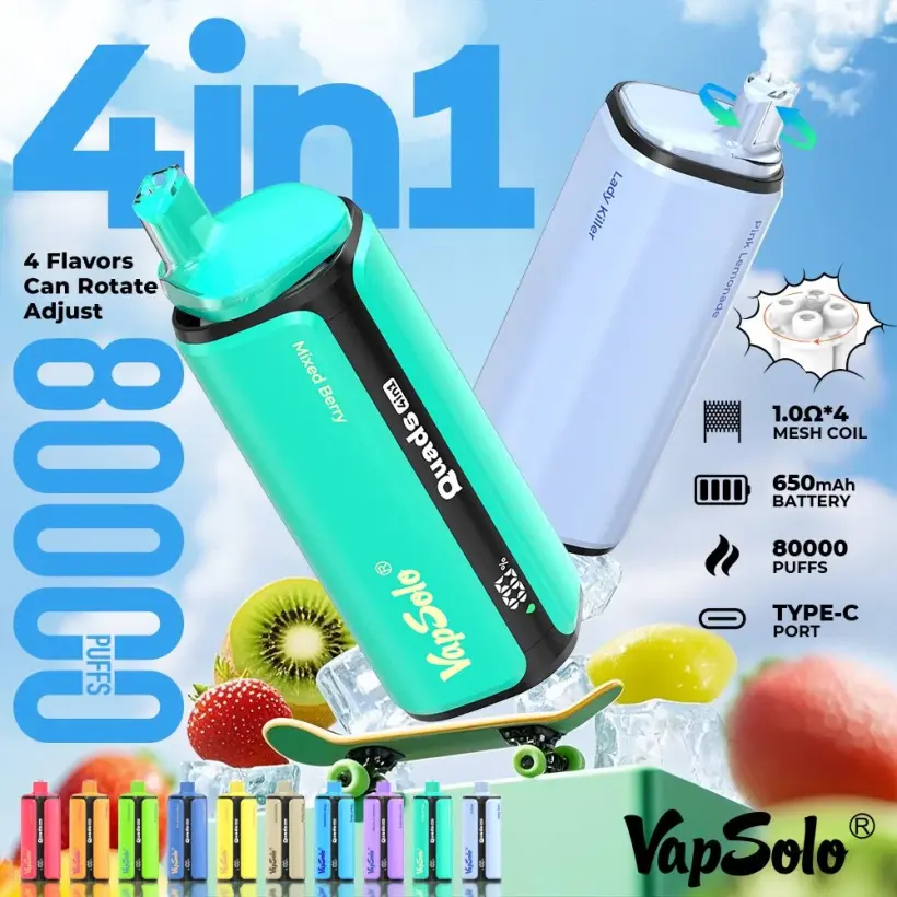 Vapsolo 80k Zaciągnięć Quads 4 w 1 Najlepszy Jednorazowy Vape 80000 Darmowa Wysyłka 5 Vapsolo 80k Zaciągnięć Quads 4 w 1 Najlepszy Jednorazowy Vape 80000 Darmowa Wysyłka