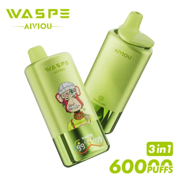 WASPE 60000 Zaciągnięć 3 w 1 Jednorazowy E-papieros AIVIOU Darmowa Wysyłka Magazyn UE 15 WASPE 60000 Puffs 3 in 1 Disposable Vape AIVIOU Free Shipping EU Warehouse