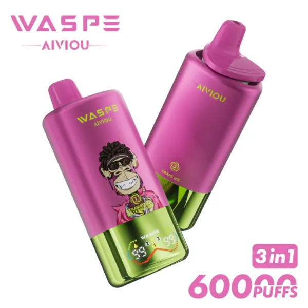 WASPE 60000 Zaciągnięć 3 w 1 Jednorazowy E-papieros AIVIOU Darmowa Wysyłka Magazyn UE 14 WASPE 60000 Puffs 3 in 1 Disposable Vape AIVIOU Free Shipping EU Warehouse
