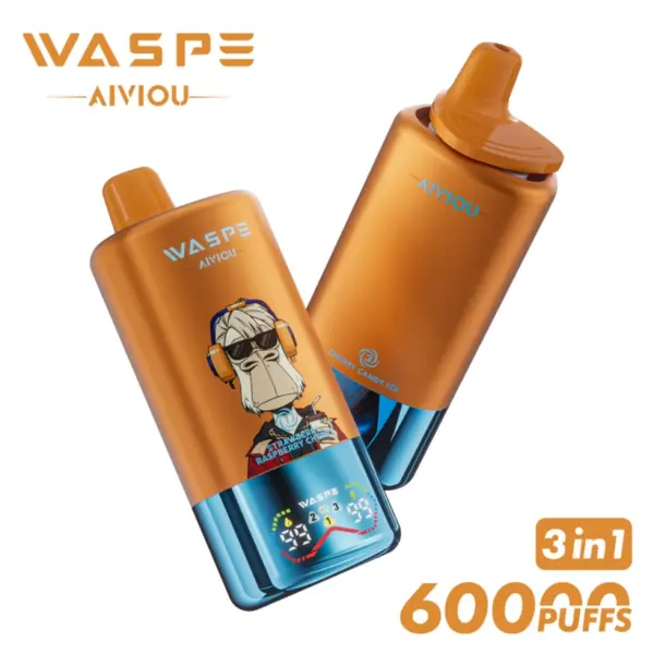 WASPE 60000 Zaciągnięć 3 w 1 Jednorazowy E-papieros AIVIOU Darmowa Wysyłka Magazyn UE 12 WASPE 60000 Puffs 3 in 1 Disposable Vape AIVIOU Free Shipping EU Warehouse