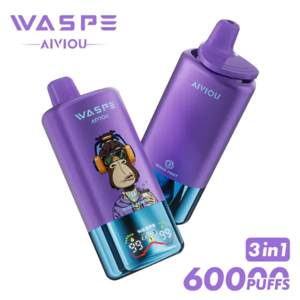 WASPE 60000 Puffs 3 in 1 Disposable Vape AIVIOU Free Shipping EU Warehouse