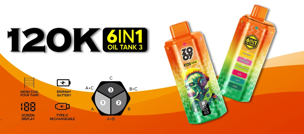 ZOOY 120K Puffs Disposable Vape 6 w 1 120000 Zaciągnięć Darmowa Wysyłka 16 ZOOY 120K Puffs Disposable Vape 6 w 1 120000 Zaciągnięć Darmowa Wysyłka