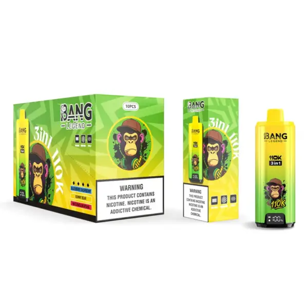 Bang Legend 110k Tiri 110000 3 in 1 Vape Usa e Getta 3 a 7 Giorni Lavorativi Magazzino UE 11 Bang Legend 110k Zaciągnięć 110000 3 w 1 Jednorazowy Vape 3 do 7 Dni Roboczych Magazyn UE