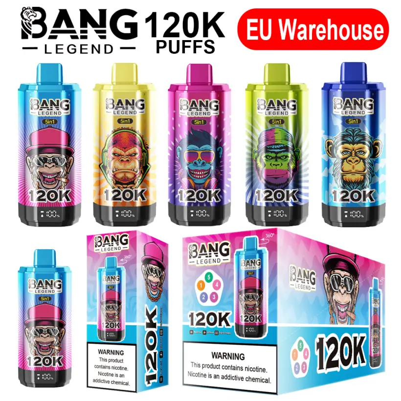 EU Puff 120000 Bang Legend 120k 5 w 1 Najdłużej Trwały Jednorazowy Vape Darmowa Wysyłka 1 EU Puff 120000 Bang Legend 120k 5 w 1 Najdłużej Trwały Jednorazowy Vape Darmowa Wysyłka