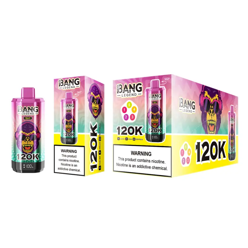 EU Puff 120000 Bang Legend 120k 5 w 1 Najdłużej Trwały Jednorazowy Vape Darmowa Wysyłka 5 EU Puff 120000 Bang Legend 120k 5 w 1 Najdłużej Trwały Jednorazowy Vape Darmowa Wysyłka