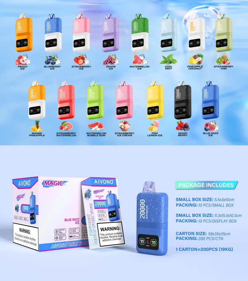 EU Puff 20K Aivono 20000 Puffs Jednorazowy Vape Hurtowo Z Darmową Wysyłką 16 EU Puff 20K Aivono 20000 Puffs Jednorazowy Vape Hurtowo Z Darmową Wysyłką