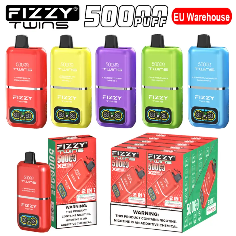 EU Vape Fizzy 50k Zaciągnięć 50000 Twins 2 w 1 Najlepszy Jednorazowy E Papieros Darmowa Wysyłka 1 EU Vape Fizzy 50k Zaciągnięć 50000 Twins 2 w 1 Najlepszy Jednorazowy E Papieros Darmowa Wysyłka