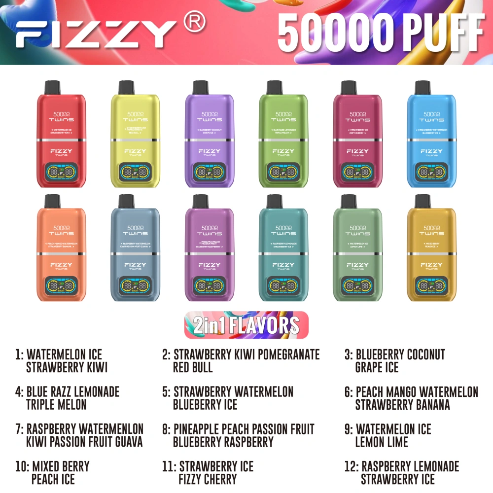 EU Vape Fizzy 50k Zaciągnięć 50000 Twins 2 w 1 Najlepszy Jednorazowy E Papieros Darmowa Wysyłka 16 EU Vape Fizzy 50k Zaciągnięć 50000 Twins 2 w 1 Najlepszy Jednorazowy E Papieros Darmowa Wysyłka