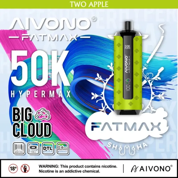 Magazyn UE Aivono Fatmax 50k Puffs 50000 Shisha Waporyzator Jednorazowy Duża Chmura 15 Magazyn UE Aivono Fatmax 50k Puffs 50000 Shisha Waporyzator Jednorazowy Duża Chmura