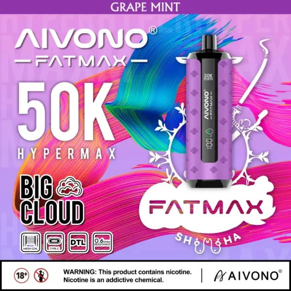 Magazyn UE Aivono Fatmax 50k Puffs 50000 Shisha Waporyzator Jednorazowy Duża Chmura 14 Magazyn UE Aivono Fatmax 50k Puffs 50000 Shisha Waporyzator Jednorazowy Duża Chmura