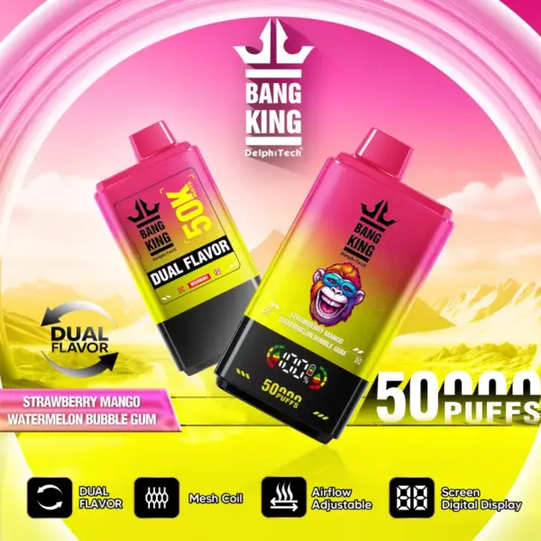 Magazyn UE Bang King 50000 Puffs 2 w 1 Jednorazowy Vape Dostawa 3-7 Dni Roboczych 13 Magazyn UE Bang King 50000 Puffs 2 w 1 Jednorazowy Vape Dostawa 3-7 Dni Roboczych